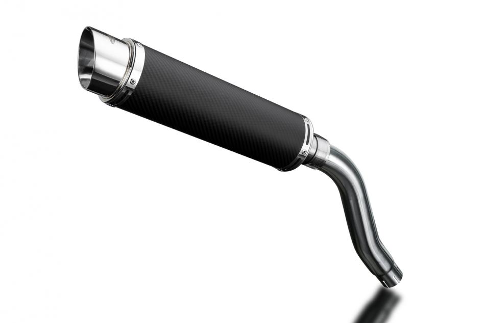 HONDA XL650V TRANSALP 00-08 350mm CARBON ROUND BSAU SILENCER EXHAUST KIT