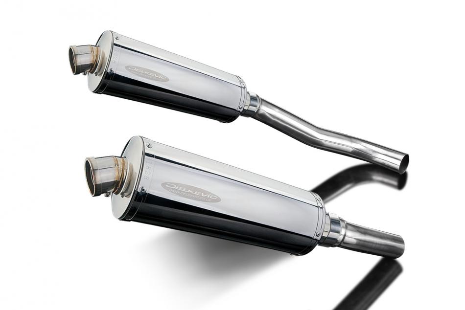 KAWASAKI Z1000 2007-2009 350mm OVAL STAINLESS BSAU SILENCER EXHAUST KIT