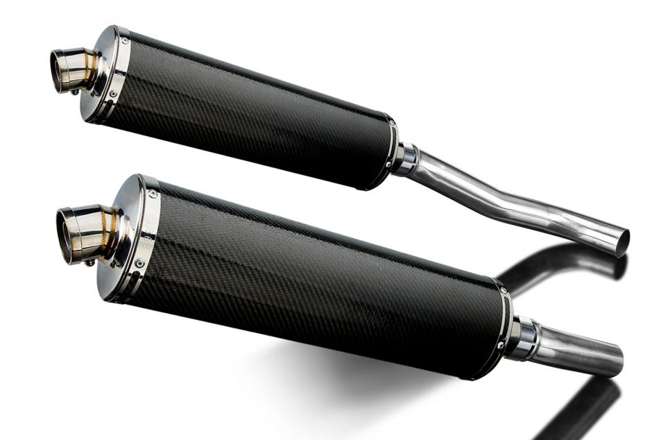 KAWASAKI Z1000 2007-2009 450mm OVAL CARBON BSAU SILENCER EXHAUST KIT