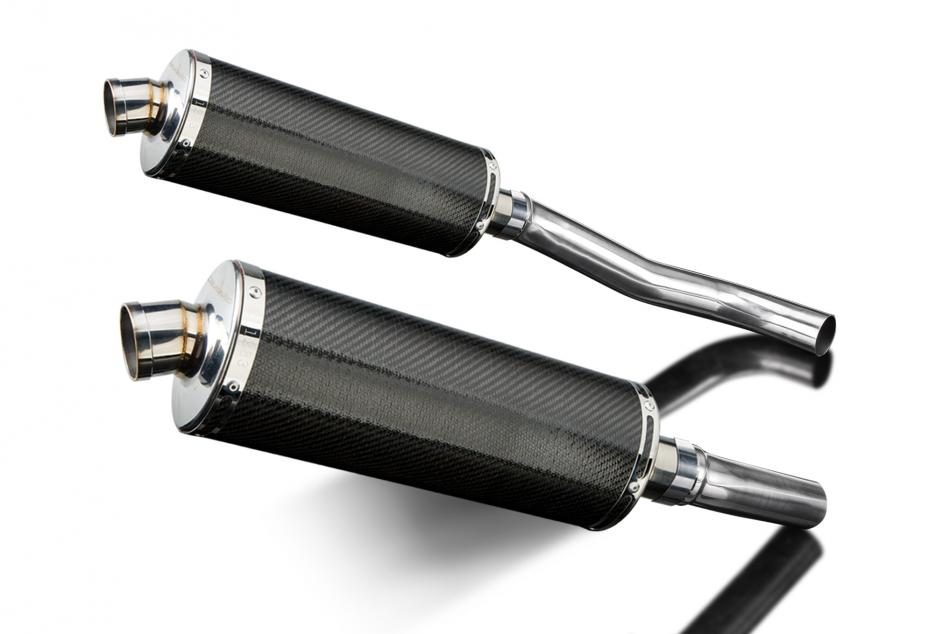 KAWASAKI Z1000 2007-2009 350mm OVAL CARBON BSAU SILENCER EXHAUST KIT