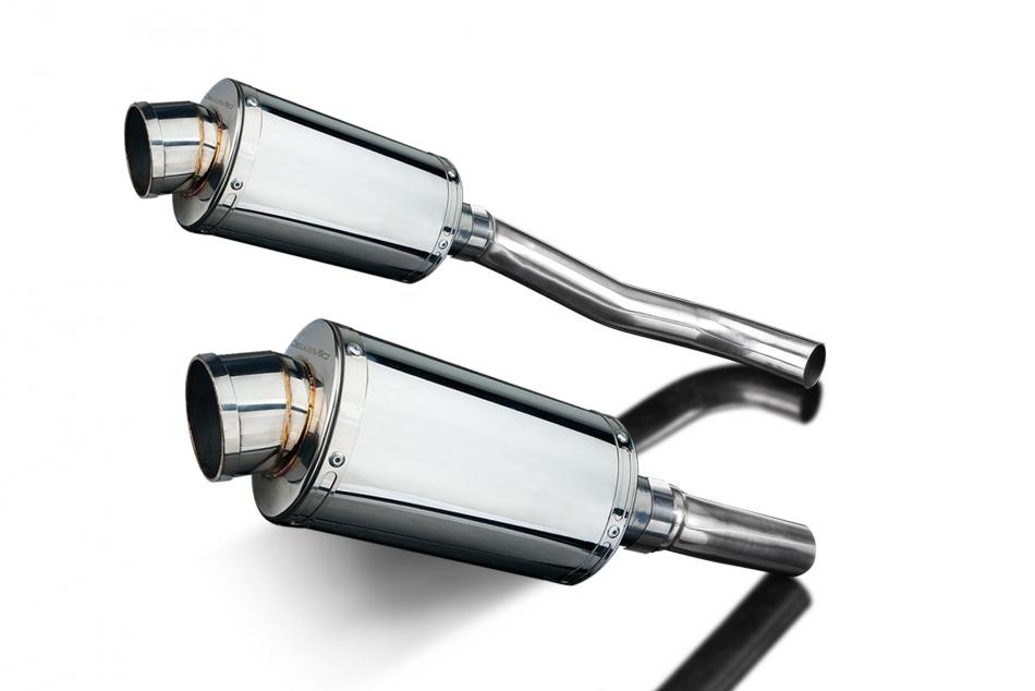 KAWASAKI Z1000 2007-2009 225mm OVAL STAINLESS SILENCER EXHAUST KIT