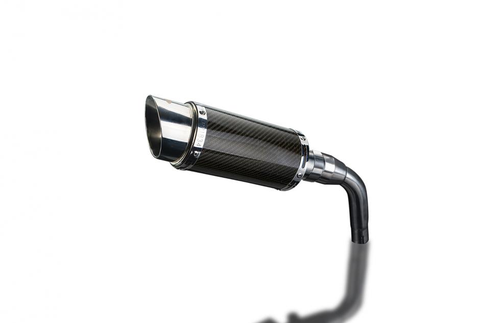 HONDA MSX125 GROM 13-15 TAILTIDY 200mm ROUND CARBON  SILENCER EXHAUST KIT