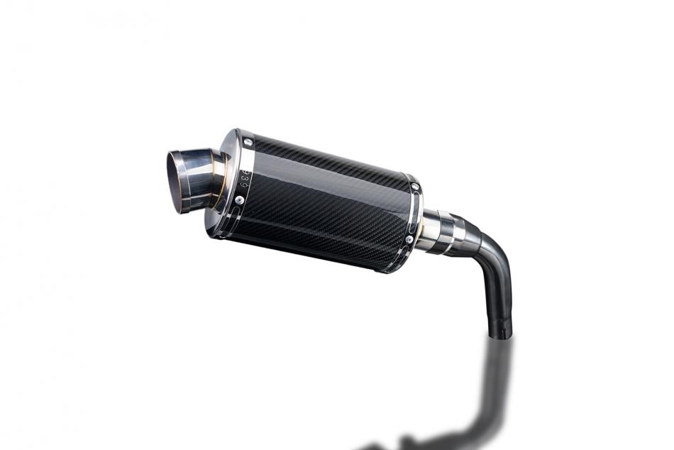 HONDA MSX125 GROM 13-15 TAILTIDY 225mm OVAL CARBON SILENCER EXHAUST KIT