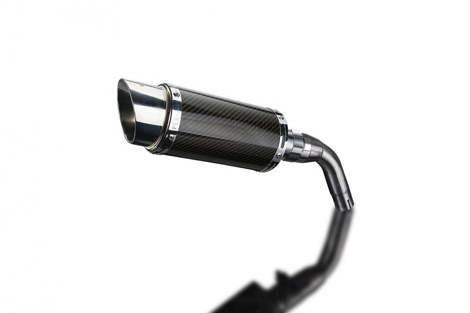 HONDA MSX125 GROM 13-15 MUDGUARD COMPAT 200mm ROUND CARBON  EXHAUST KIT