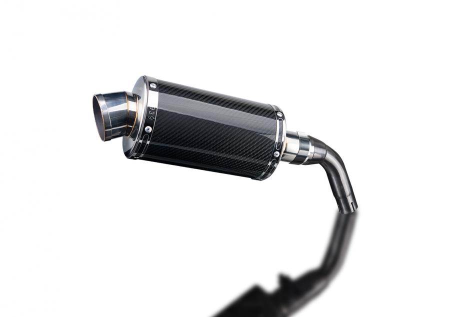 HONDA MSX125 GROM 13-15 MUDGUARD COMPAT 225mm OVAL CARBON EXHAUST KIT