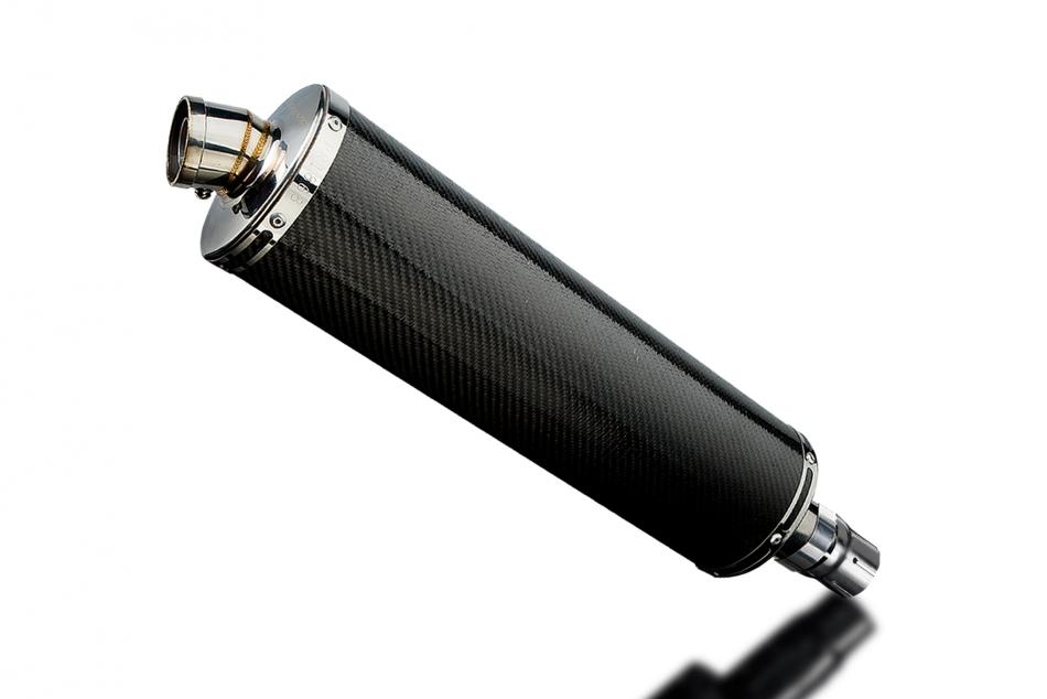 ROYAL ENFIELD HIMALAYAN 410 2016-24 450mm OVAL CARBON BSAU SILENCER EXHAUST KIT