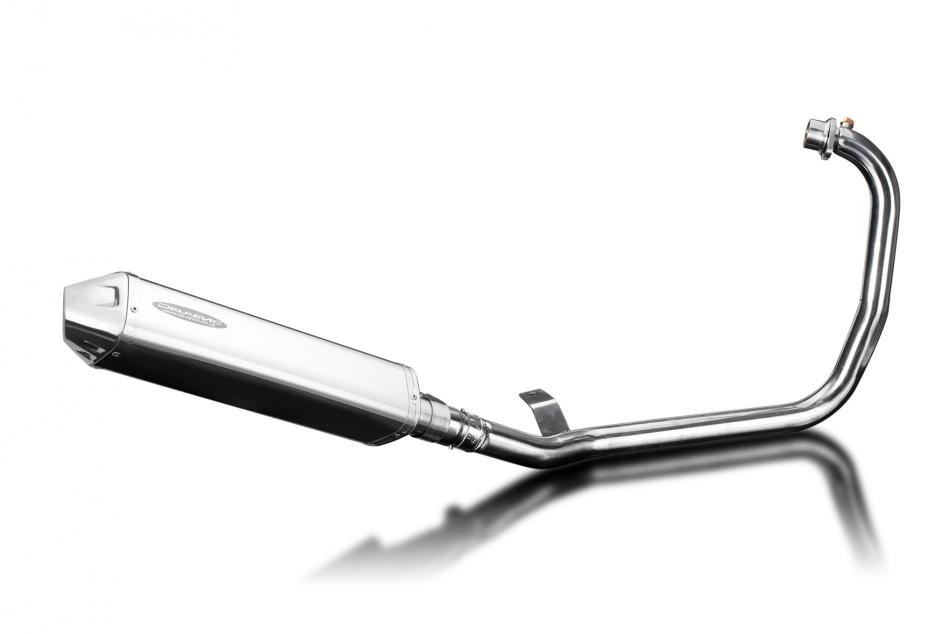 HIMALAYAN 2017-2024 TRI-OVAL 420mm SILENCER COMPLETE SYSTEM STAINLESS STEEL