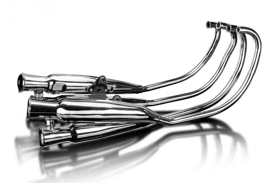 Honda CB500/4 Four 71-73 CB550 Four 74-76 Complete Steel Chromed Exhaust System