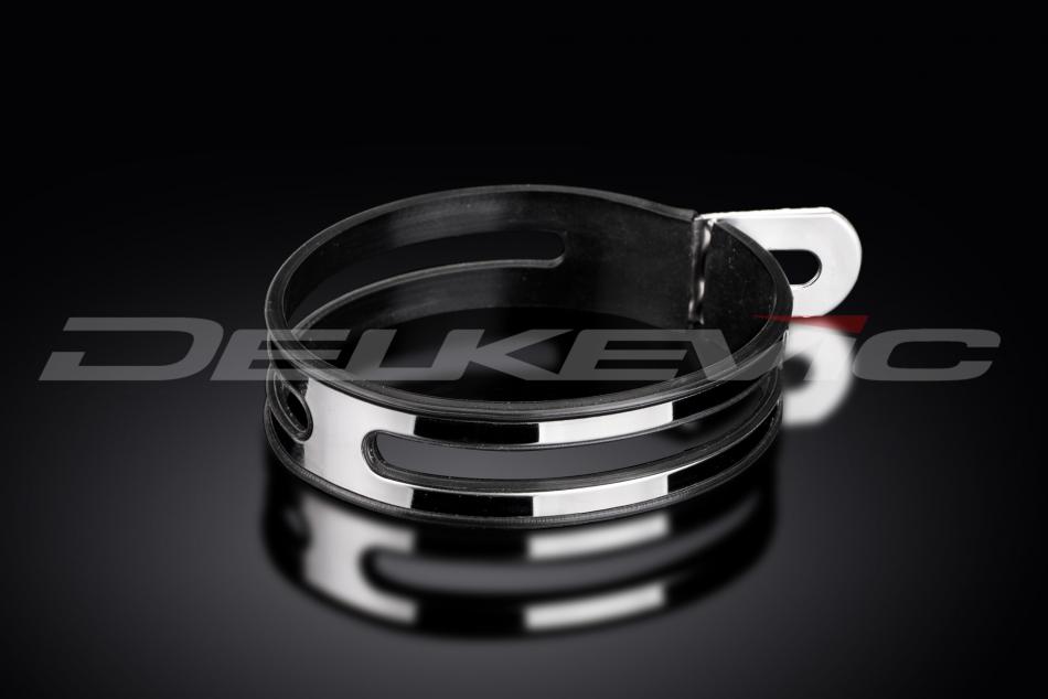 SILENCER STRAP 225/350/450mm OVAL DELKEVIC EXHAUST SILENCER INC RUBBER (B SHAPE)