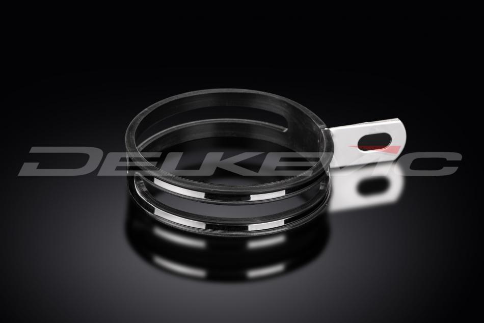 SILENCER STRAP 350/200mm ROUND DELKEVIC EXHAUST SILENCER INC RUBBER (STANDARD)