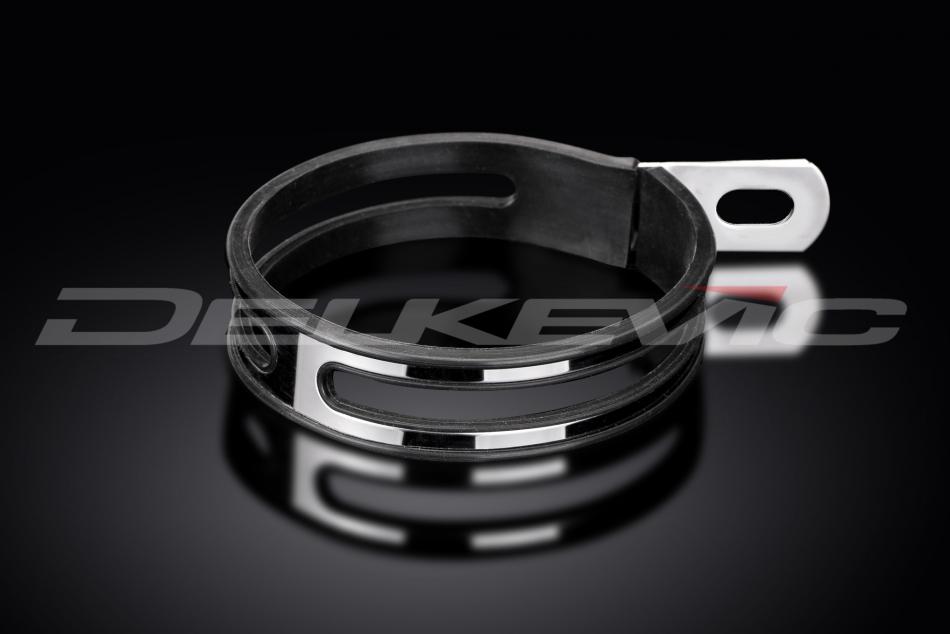SILENCER STRAP 350/200mm ROUND DELKEVIC EXHAUST SILENCER INC RUBBER (B SHAPE)