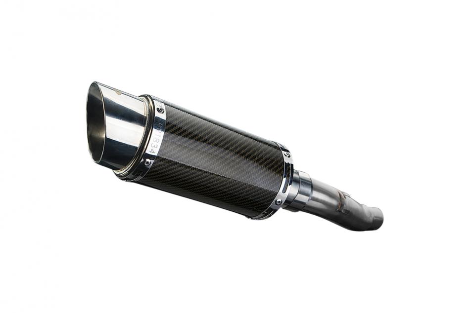 TRIUMPH SPRINT GT1050 2010-2015 200mm ROUND CARBON  SILENCER EXHAUST KIT