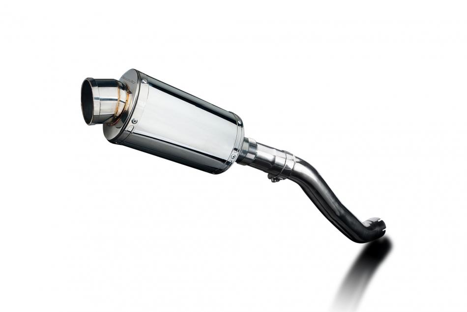 KAWASAKI Z750 2004-2006 225mm OVAL STAINLESS SILENCER EXHAUST KIT