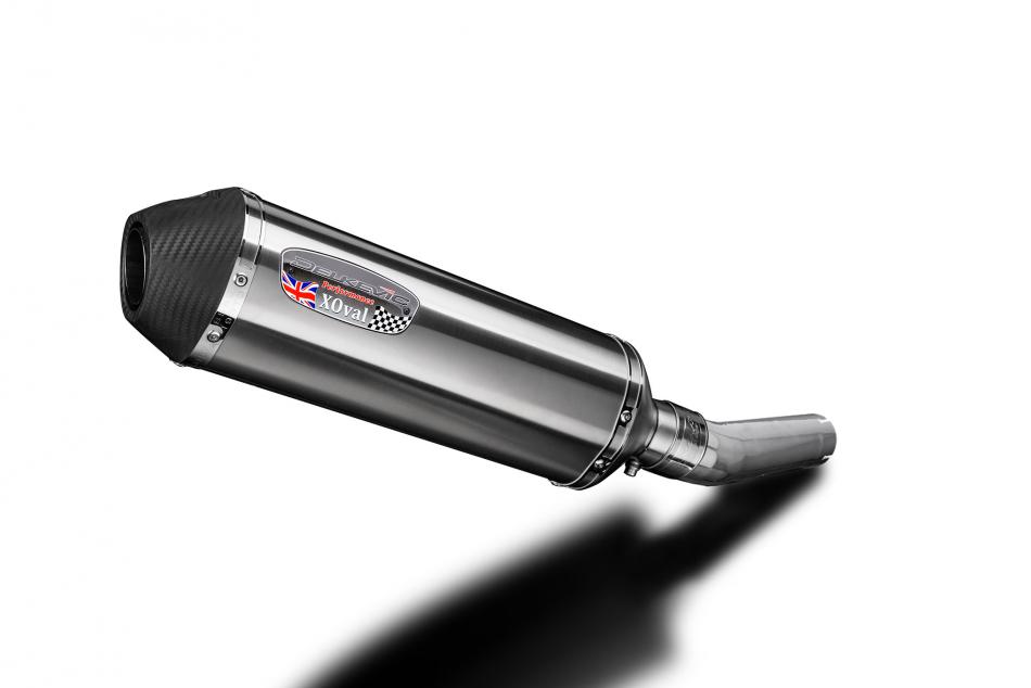 Honda CBR600F 1991-1998 Delkevic 343mm X-Oval Stainless Exhaust Silencer Can Kit