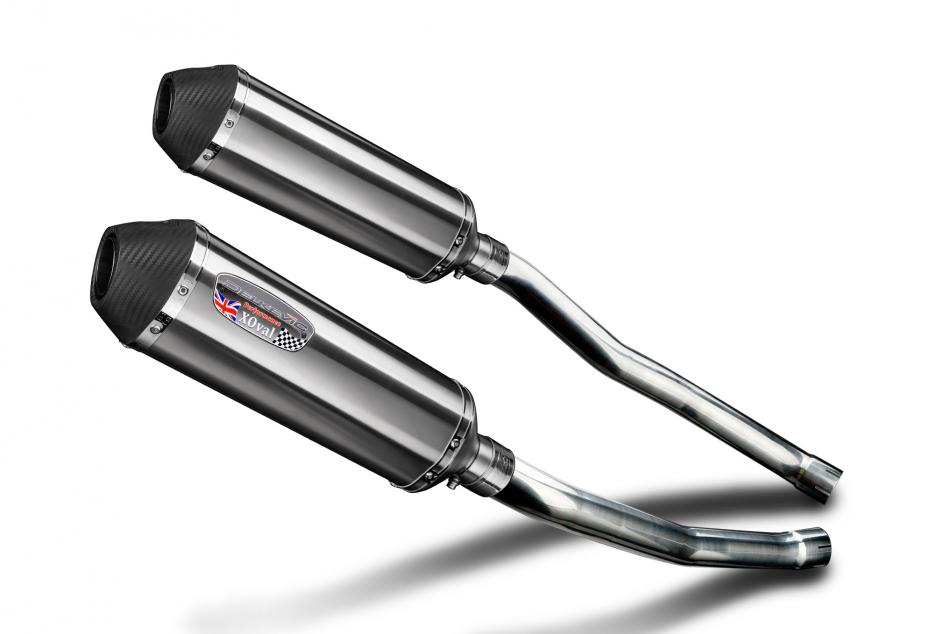 Kawasaki ZZR1400 Ninja 2008-2011 343mm X-Oval Stainless Exhaust Silencer Can Kit