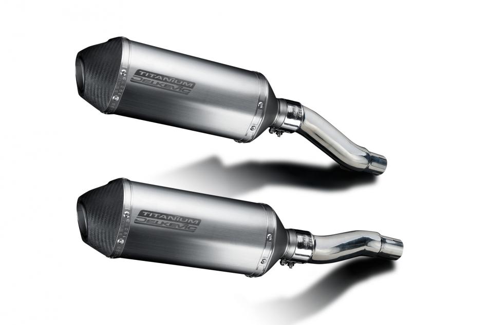 Kawasaki GPZ500S 1987-2007 260mm X-Oval Titanium Exhaust Silencer Can Kit