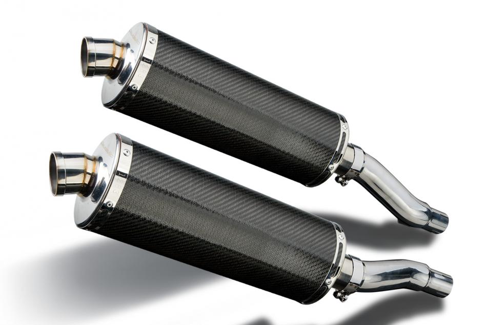 KAWASAKI GPZ500S 1987-2007 350mm CARBON BSAU SILENCER EXHAUST KIT