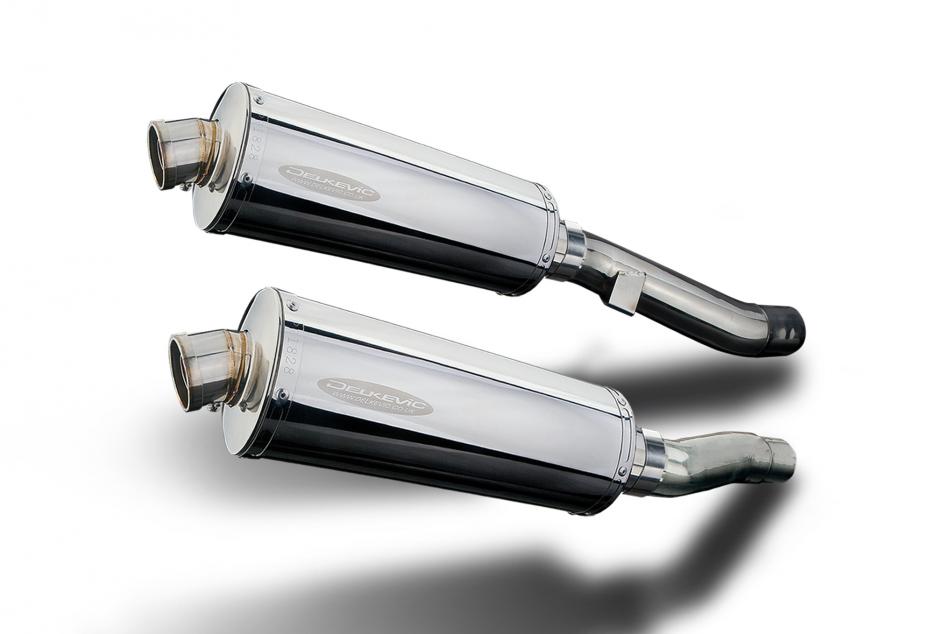 KAWASAKI ZZR400 ZZR600 1990-2009 350mm OVAL STAINLESS BSAU SILENCER EXHAUST KIT