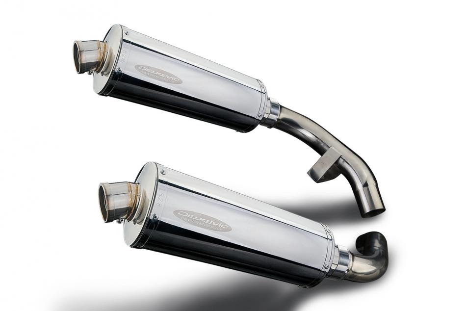 HONDA ST1100 PAN EUROPEAN 1989-2002 350mm OVAL STAINLESS SILENCER EXHAUST KIT