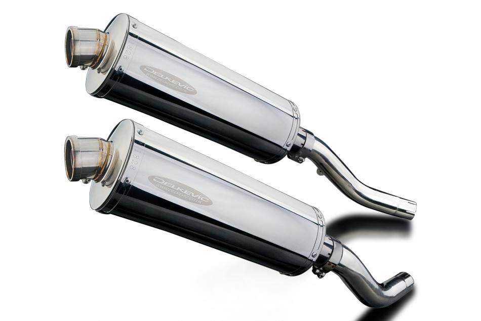 KAWASAKI Z1000 2003-2006 350mm OVAL STAINLESS BSAU SILENCER EXHAUST KIT