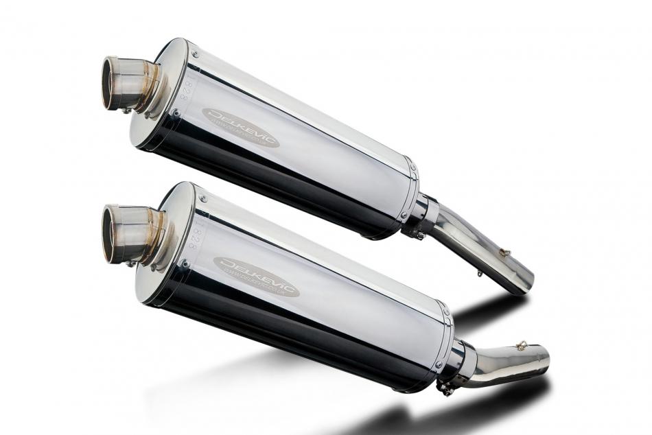 APRILIA RSV1000 R FACTORY 04-10 350mm OVAL STAINLESS BSAU SILENCER EXHAUST KIT