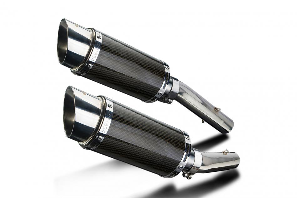 APRILIA RSV1000 R FACTORY 04-10 200mm ROUND CARBON SILENCER EXHAUST KIT