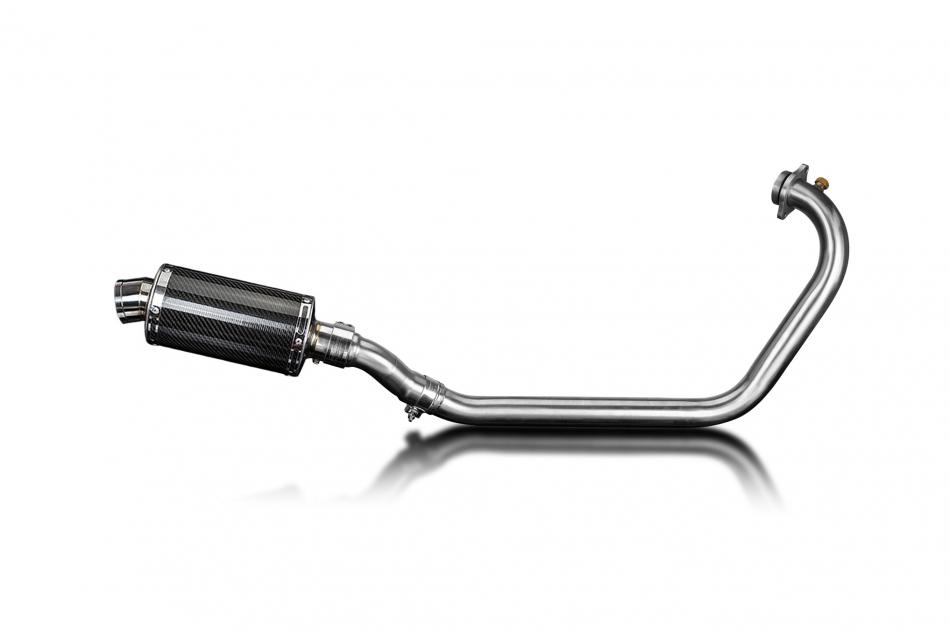 Triumph Speed 400 2024-2026 Complete Exhaust 225mm Oval Carbon Silencer Can