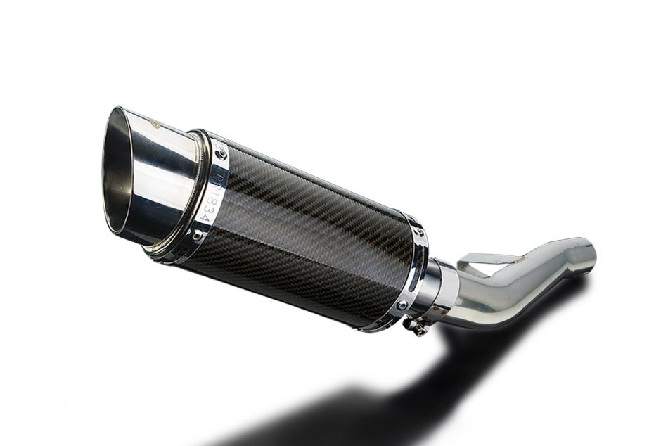 Suzuki GSX1400 2005-2009 Delkevic 200mm Round Carbon Exhaust Silencer Can Kit