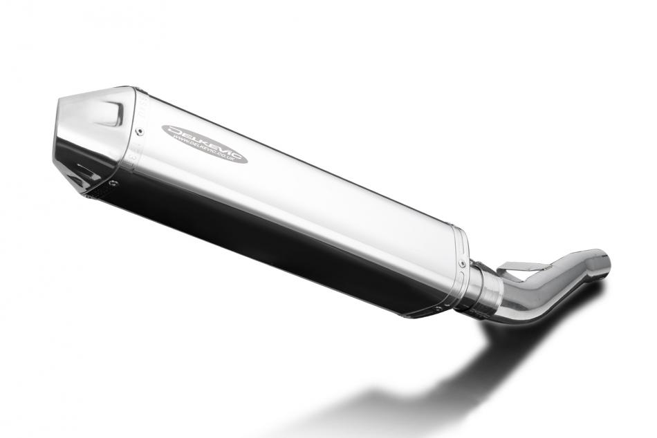 Suzuki GSX1400 2005-2009 Delkevic 420mm Tri-Oval Stainless Exhaust Silencer Kit