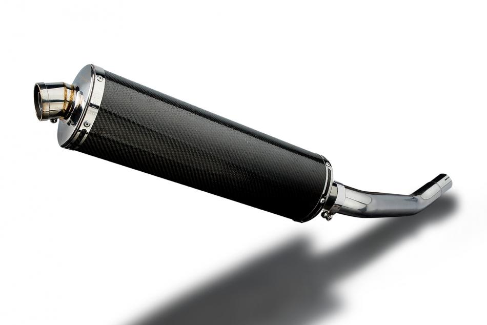 KAWASAKI ZX6R NINJA 636 2003-04 450mm OVAL CARBON BSAU SILENCER EXHAUST KIT