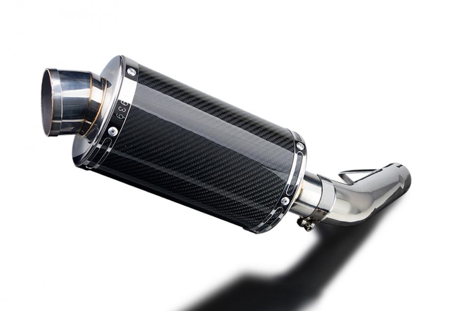 YAMAHA FZS600 FAZER 1998-2003 225mm OVAL CARBON SILENCER EXHAUST KIT