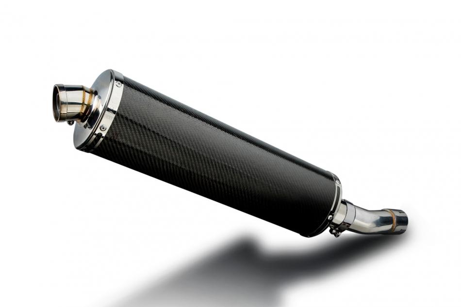 SUZUKI SV400 SV650 1998-2002 450mm OVAL CARBON BSAU SILENCER EXHAUST KIT