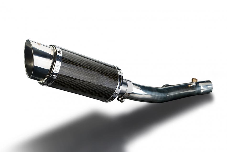 Honda CBR600F 2001-2006 200mm ROUND CARBON  SILENCER EXHAUST KIT