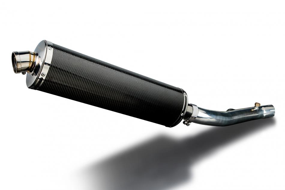 Honda CBR600F 2001-2006 450mm OVAL CARBON BSAU SILENCER EXHAUST KIT