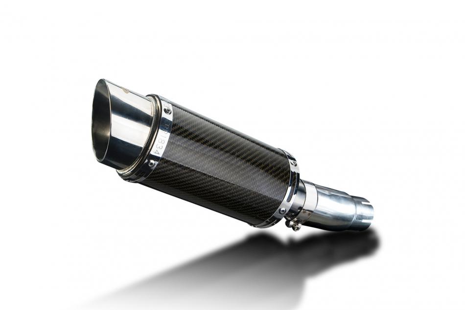 NINJA 250R 2008-2013 / 300 NINJA 2008-2016 / MINI 200mm (8 inch) ROUND CARBON FIBRE SILENCER