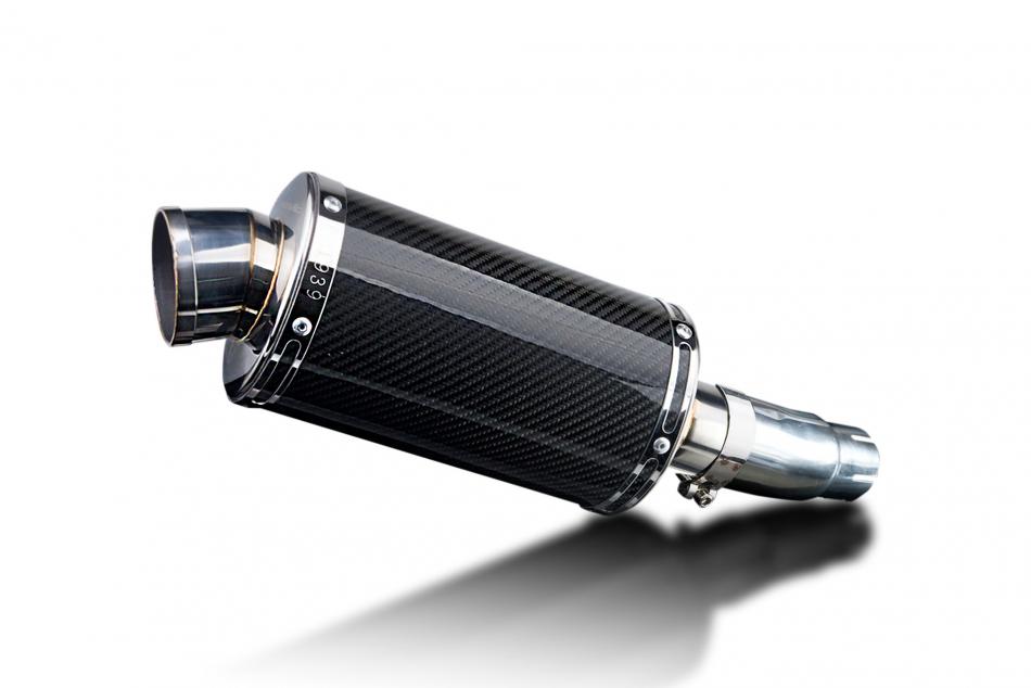 NINJA 250R 2008-2013 / 300 NINJA - Z300 2013-2016 / DS70 OVAL 225mm (9 inch) CARBON FIBRE SILENCER