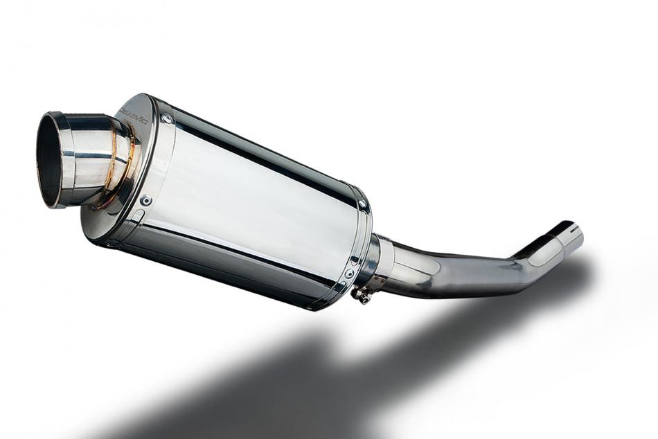 KAWASAKI ZX6R NINJA 636 2003-04 225mm OVAL STAINLESS SILENCER EXHAUST KIT