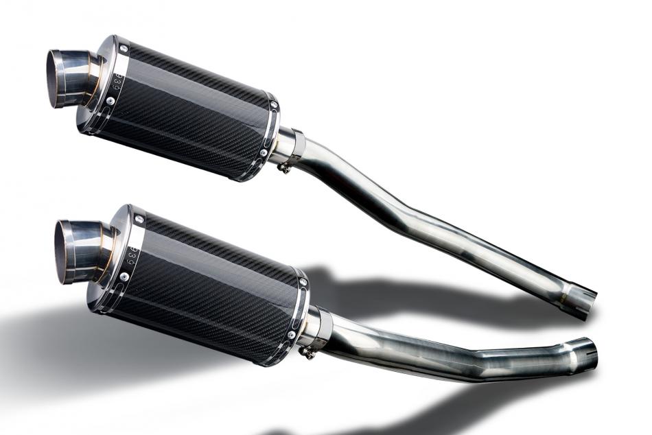 KAWASAKI ZZR1400 NINJA 2008-2011 225mm OVAL CARBON SILENCER EXHAUST KIT