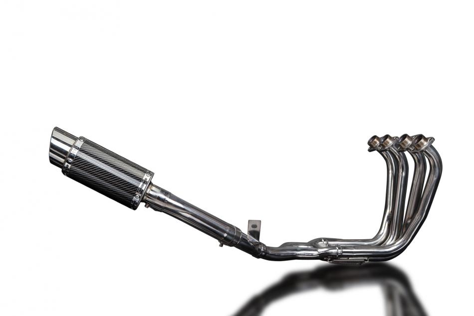 YAMAHA FZS600 FAZER 98-03 FULL EXHAUST SYSTEM 200mm CARBON ROUND SILENCER