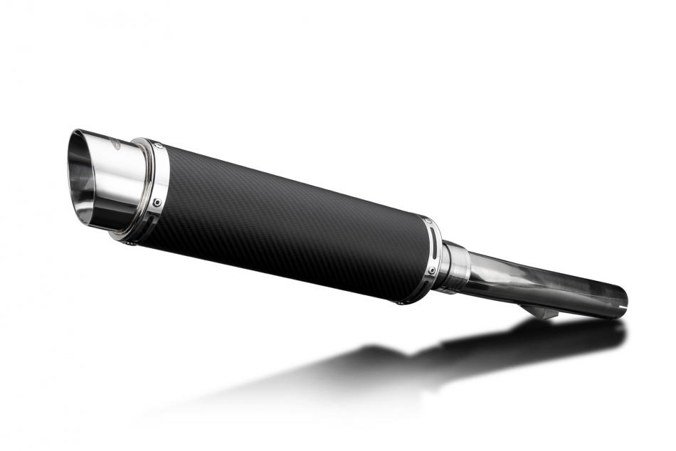 HONDA CBR600F 1999-2000 350mm ROUND CARBON BSAU SILENCER EXHAUST KIT