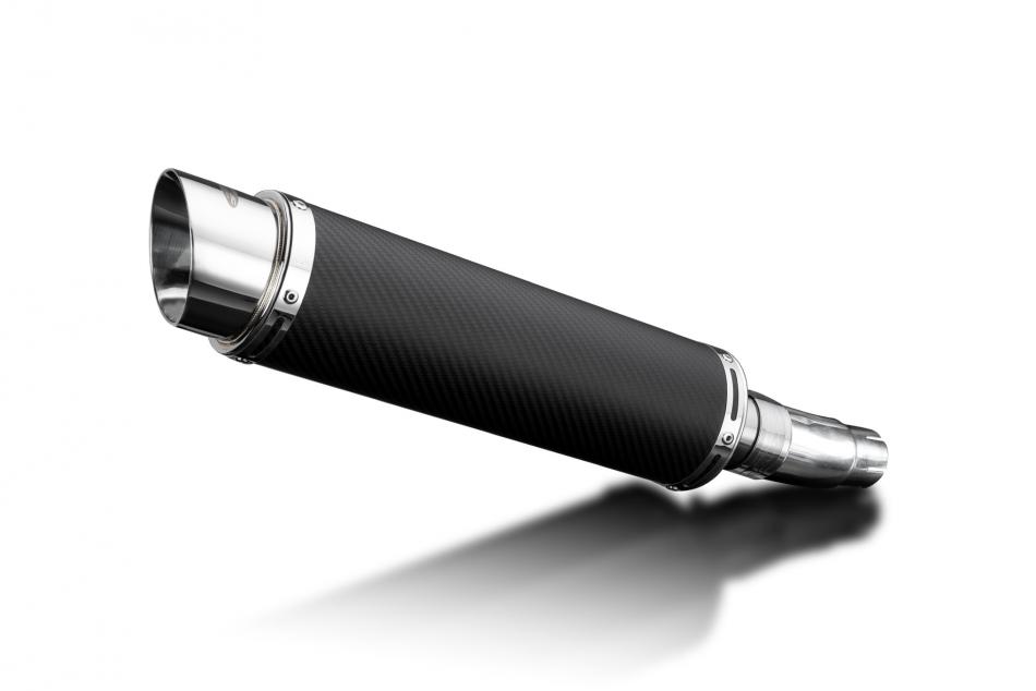 KAWASAKI NINJA 250R 2008-2013 350mm ROUND CARBON BSAU SILENCER EXHAUST KIT