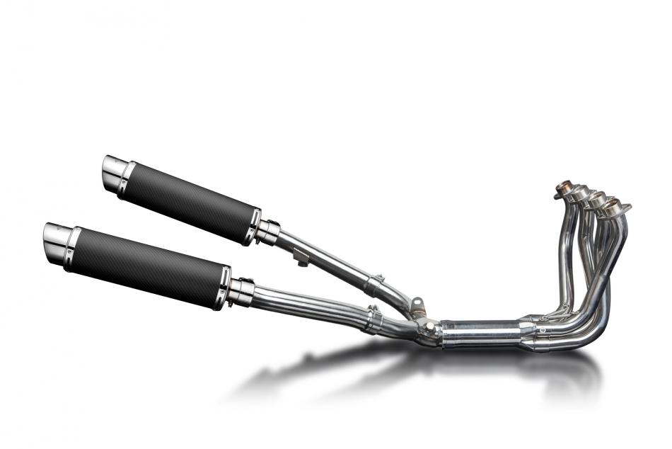 Honda CBR1100XX Blackbird Full Exhaust 4-2 350mm Round Carbon Silencers