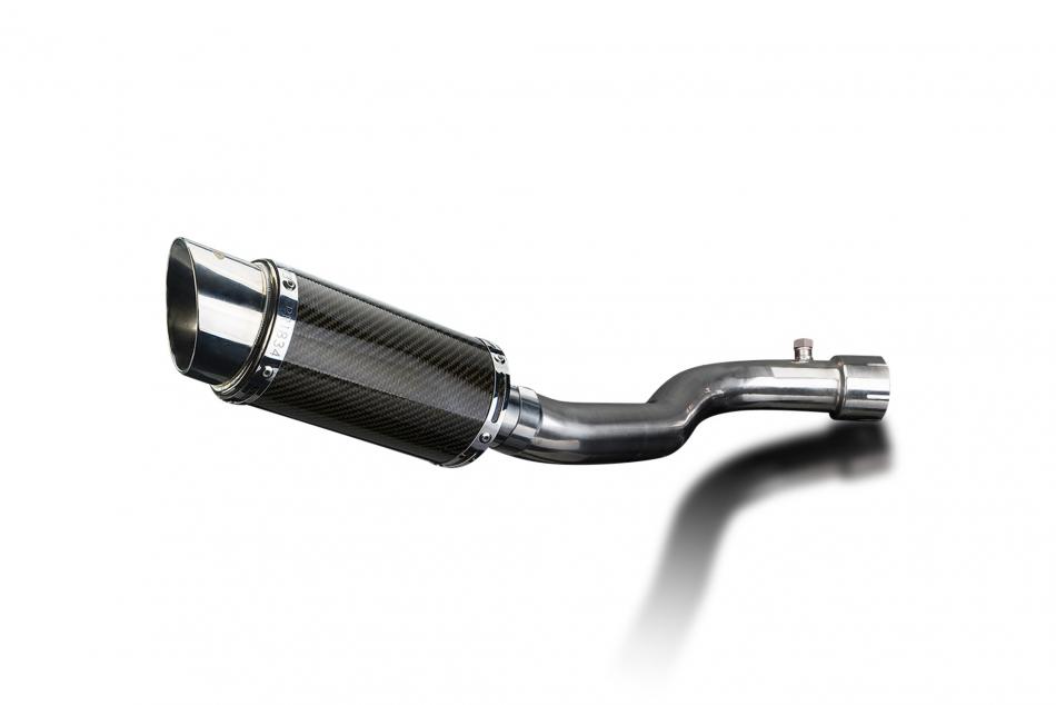 GSXR1000 K7-K8 2007-2008 / DE-CAT MINI 200mm (8 inch) CARBON FIBRE ROUND SILENCER