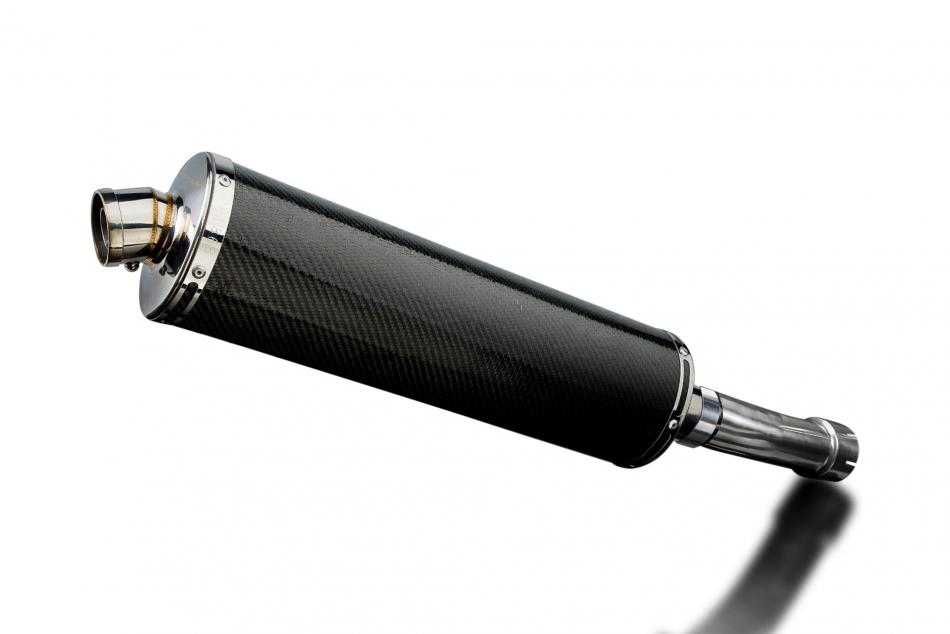 Kawasaki ER5 1996-2007 450mm Oval Carbon Exhaust Silencer Can Kit