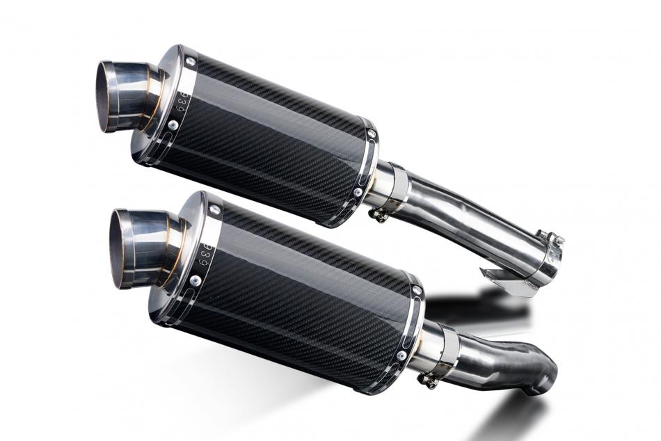 KAWASAKI Z1000SX ABS 2010-2019 225mm OVAL CARBON SILENCER EXHAUST KIT