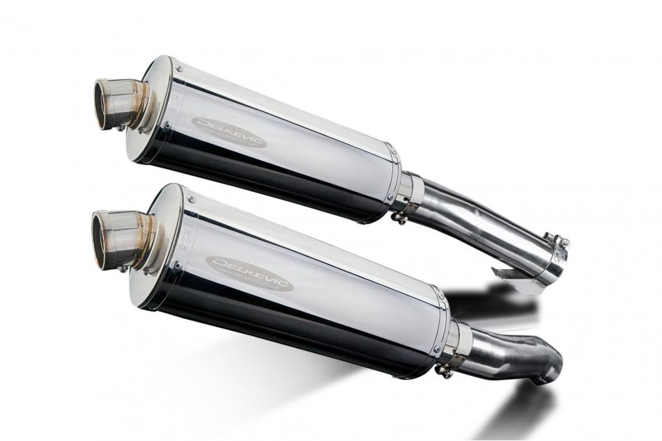 KAWASAKI Z1000SX ABS 2010-2019 350mm OVAL STAINLESS BSAU SILENCER EXHAUST KIT