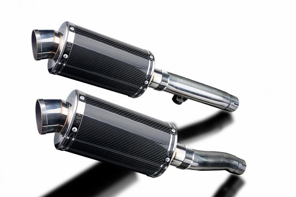 TRIUMPH TRIDENT SPRINT 900 94-97 225mm OVAL CARBON SILENCER EXHAUST KIT