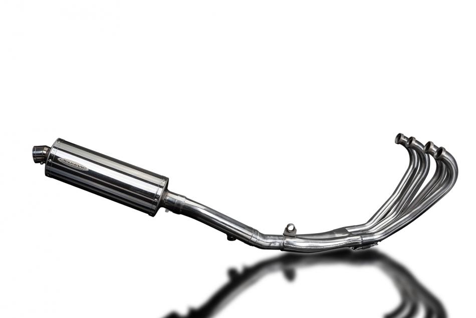 HONDA CBR600F 1987-1990 FULL EXHAUST SYSTEM 350mm STAINLESS OVAL SILENCER