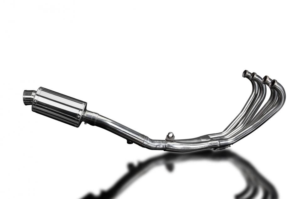 HONDA CBR600F 1987-1990 FULL EXHAUST SYSTEM 225mm STAINLESS OVAL SILENCER