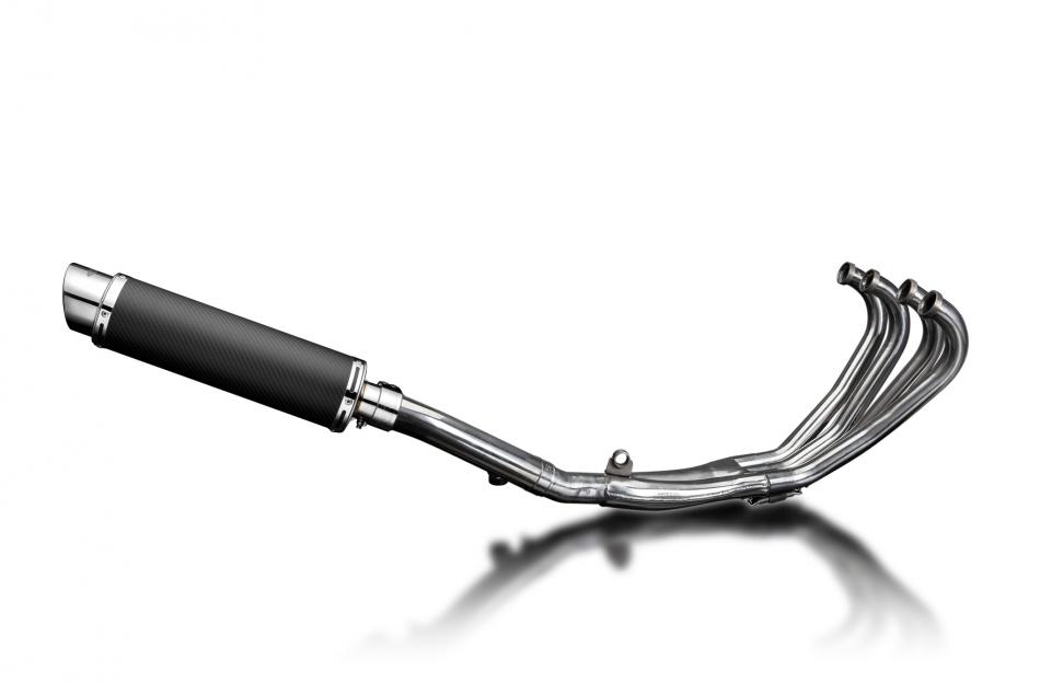 HONDA CBR600F 1987-1990 FULL EXHAUST SYSTEM 350mm CARBON ROUND SILENCER